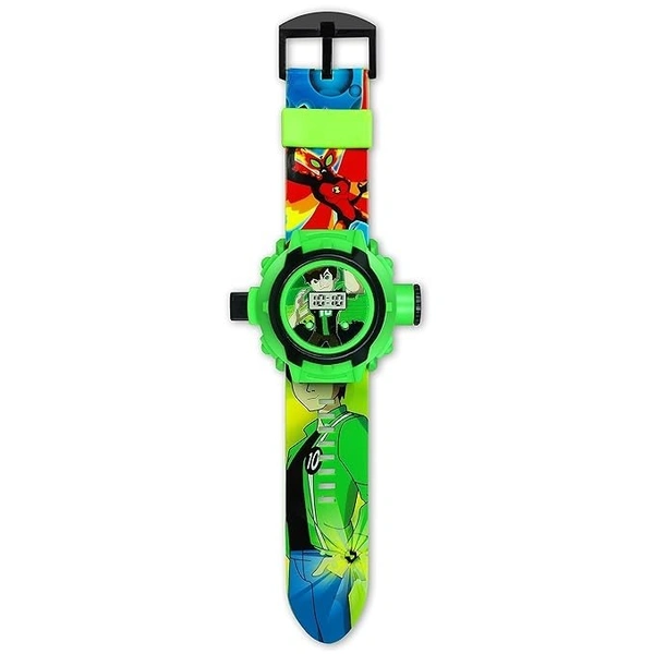PROJECTOR WATCH, for Kids Kids Edition Spiderman/Barbie/Ben 10 / Marvel Avengers Digital Watch with 24 Image Projection (Boys & Girls)(736) - Ben10
