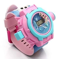 PROJECTOR WATCH, for Kids Kids Edition Spiderman/Barbie/Ben 10 / Marvel Avengers Digital Watch with 24 Image Projection (Boys & Girls)(736) - Frozen