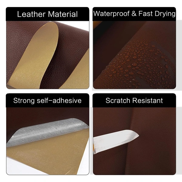 Leather Repair Patch 30 cm x 60 cm,  Leather Repair Patch – 30cm x 60cm | Self-Adhesive & Durable Fix for Furniture, Car Seats & More (1861a) - Copper Rust