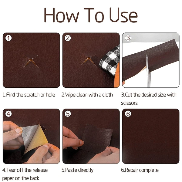Leather Repair Patch 30 cm x 60 cm,  Leather Repair Patch – 30cm x 60cm | Self-Adhesive & Durable Fix for Furniture, Car Seats & More (1861a) - Copper Rust