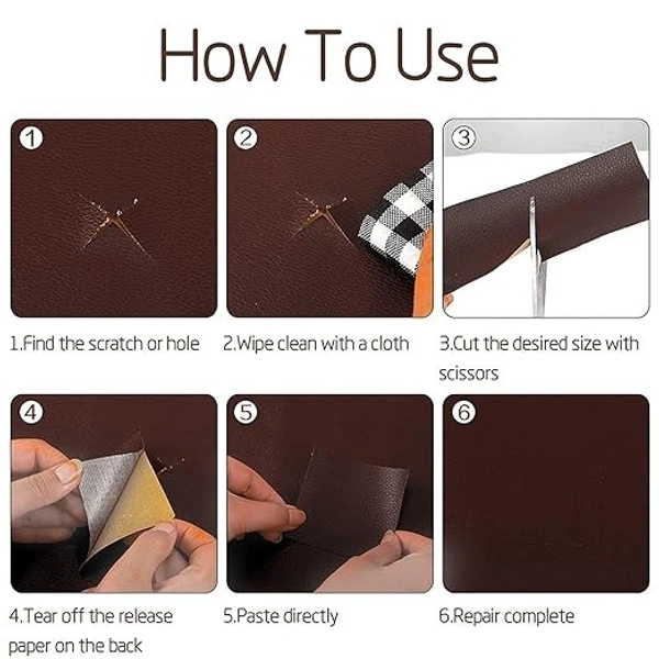 Leather Repair Patch 30 cm x 60 cm,  Leather Repair Patch – 30cm x 60cm | Self-Adhesive & Durable Fix for Furniture, Car Seats & More (1861a) - Copper Rust