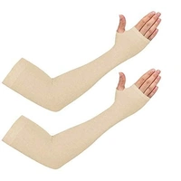 LETS SLIM HAND SLEEVS, Let’s Slim Hand Sleeves – UV Protection & Compression Fit(380) - Peach Cream