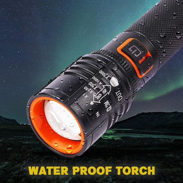 MZ METAL TORCH M035 l MZ-035 Mini Flashlight & Desk Lamp – 3-Mode Focus Zoom Torch with Gift Box