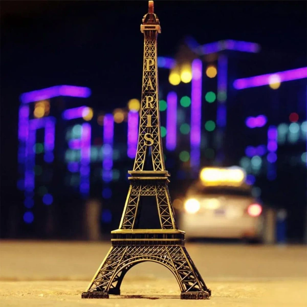 METAL AIFFEL TOWER, Antique Finish 3D Metal Eiffel Tower – Decorative Paris Landmark Showpiece(2131)
