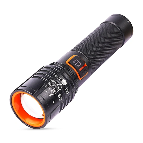 MZ METAL TORCH M035 l MZ-035 Mini Flashlight & Desk Lamp – 3-Mode Focus Zoom Torch with Gift Box