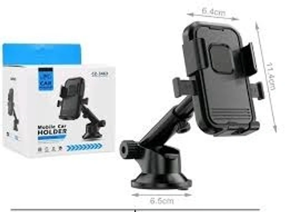 MOBILE CAR HOLDER 3463, Adjustable Car Mobile Holder | 360° Rotating Dashboard & Windshield Phone Mount | Universal Cradle for All Smartphones(2481)