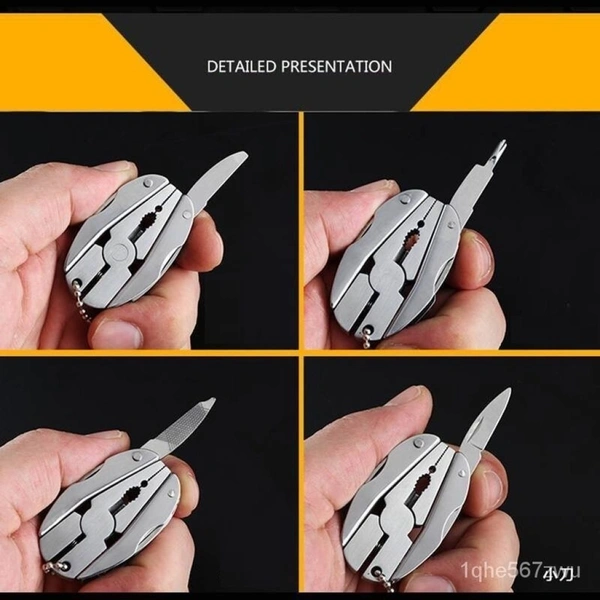 MINI FOLDING PILLER. Portable Multi Tool Folding Plier | Outdoor Survival Pocket Knife, Screwdriver, Cutter & Opener(2560)