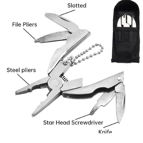 MINI FOLDING PILLER. Portable Multi Tool Folding Plier | Outdoor Survival Pocket Knife, Screwdriver, Cutter & Opener(2560)