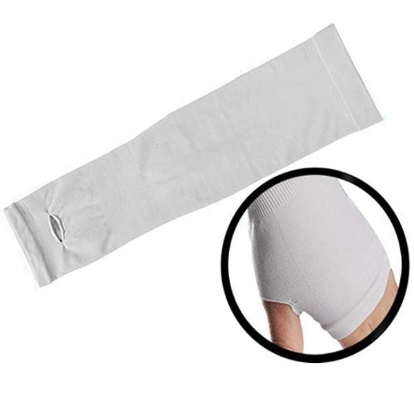 PRO RIDER HAND SLEEVES, Pro-Rider Cooling Arm Sleeves for Men, Women & Teenagers UV Sun Protection Hand Sleeves with Thumb Breathable (1869) - White, Pack of 1 Pair