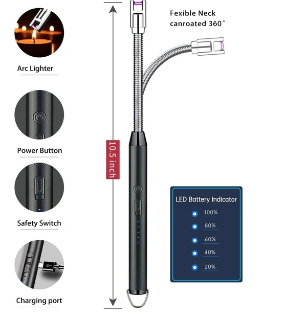 Rechargeable Electric Gas Lighter for Kitchen - Safe & Efficient l  Perfect for Kitchen Use (1633)