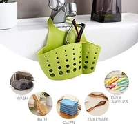 FAUCET CADDY l "Silicone Hanging Soap & Sponge Organizer for Faucet Sink – Bathroom & Kitchen with Draining Holes"(2045)