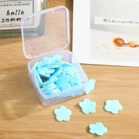 FLOWER SOAP PAPER, Mini Portable Travel Soap Paper Sheets Flower Shape (100 Pcs Set Approx / Mix Color)  (2202)