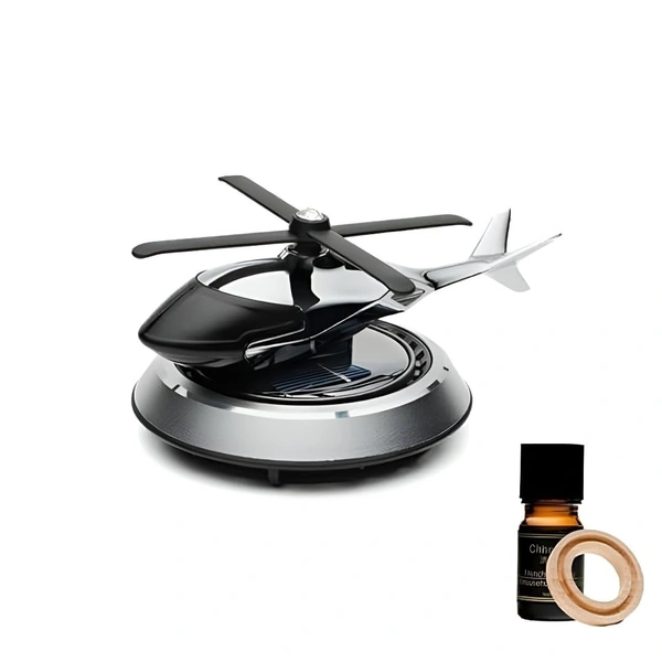 CAR HELICOPTER PERFUME, Solar Car Air Freshener – Helicopter-Shaped Rotating Aromatherapy Diffuser, Aviation Aluminum Alloy, Interior Decoration, Multicolor Essential Oil Diffuser(2580)