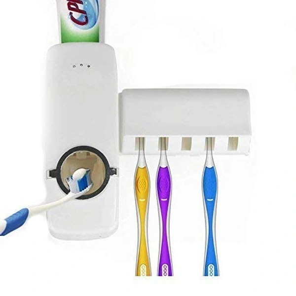 AUTOMATIC TOOTHPEAST SQUEEZING DEVICE l Automatic Toothpaste Dispenser  Hands-Free, Hygienic & No Waste (187) - White