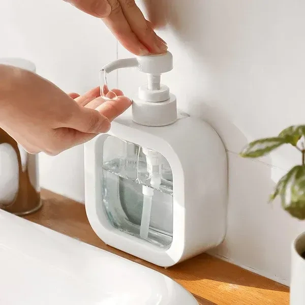 DISPENSER WITH PUMP, Snap sink Dispenser Plastic Clear Empty Pump Lotion Bottles   (2207)      