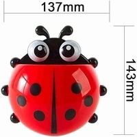 LADYBUG TOOTHBRUSH HOLDER l "Wall Mount Brush Holder  Space-Saving Bathroom Organizer" (1987)