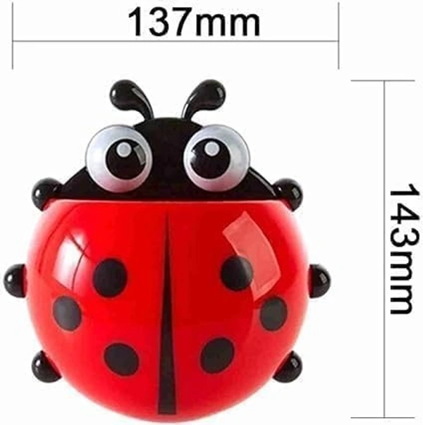 LADYBUG TOOTHBRUSH HOLDER l "Wall Mount Brush Holder  Space-Saving Bathroom Organizer" (1987)