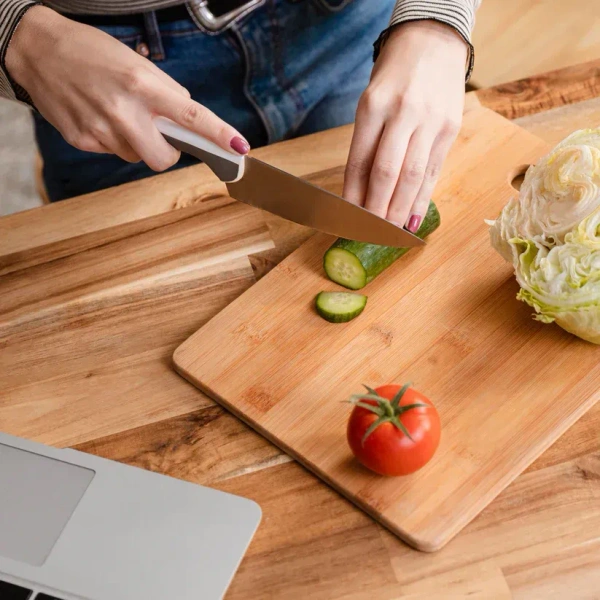 WOODEN CHOPPING BOARD, Wooden Chopping Board – Durable, Knife-Friendly & Multipurpose (2127)