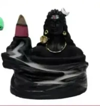 ADIYOGI SMOKE FOUNTAIN Adiyogi Shiva Backflow Smoke Fountain Incense Holder Burner (1 Pc) (1816)