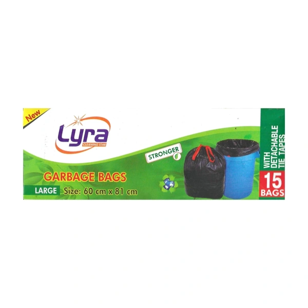 Lyra Garbage Bag (Large - 60cm x 81cm) - 15 Bags