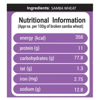 Naga Samba Rava (Broken Samba Wheat) - 500 Gm - 