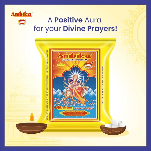 Ambika Pure Karpooram (Camphor) - 50 Square Tablets