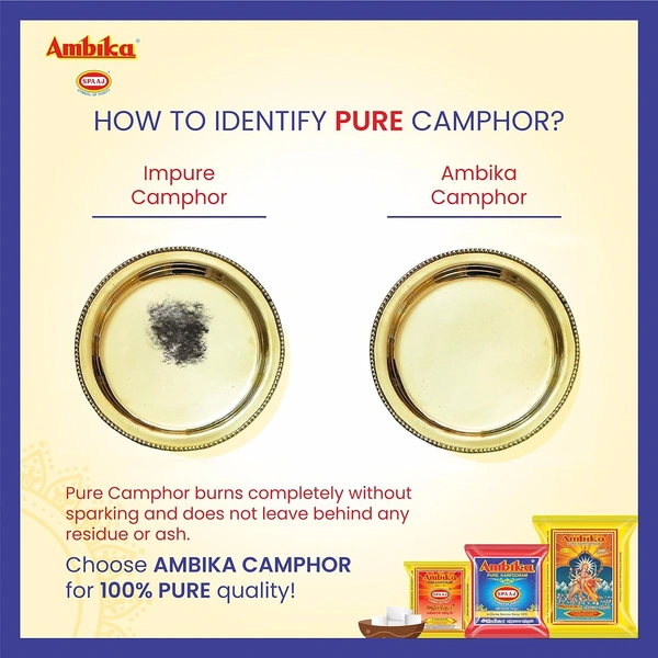 Ambika Pure Karpooram (Camphor) - 25 Square Tablets
