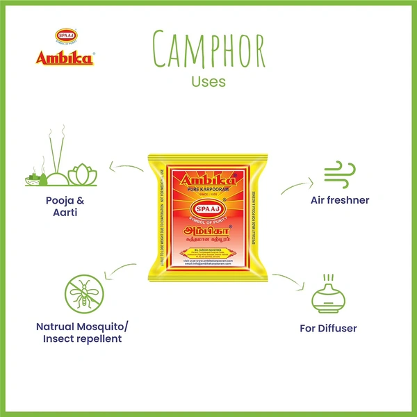 Ambika Pure Karpooram (Camphor) - 25 Square Tablets