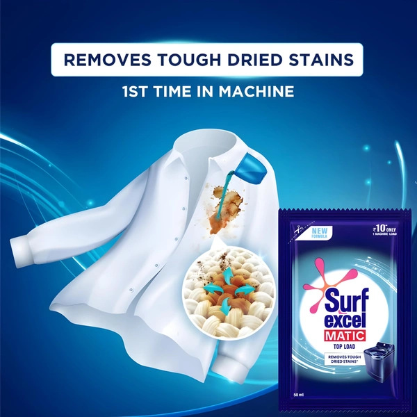 Surf Excel Matic Liquid (Top Load) - Rs. 10 (Pouch) - 50 ml
