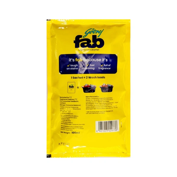 Godrej Fab Liquid Detergent - 100 Ml