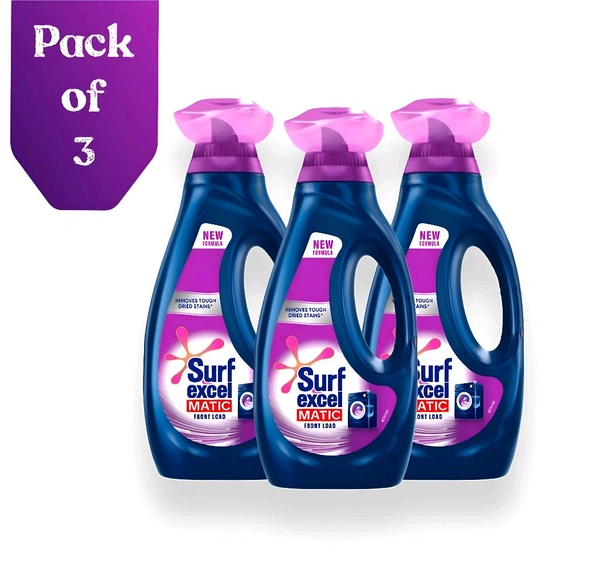 Surf Excel Matic Liquid (Front Load) - 1 Litre - Pack Of 3