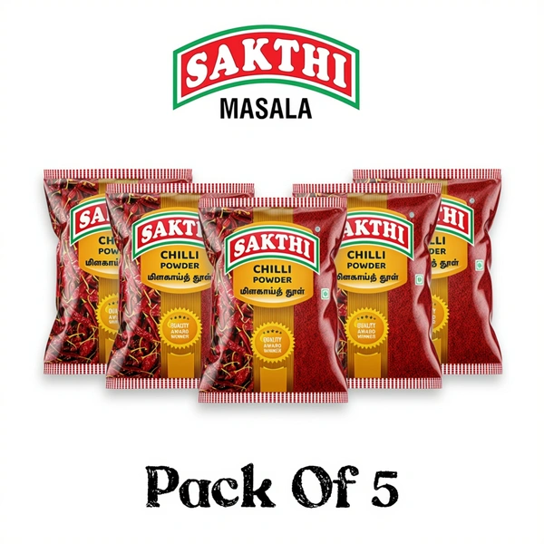 Sakthi Masala Sakthi Chilli Powder - 50 Gm (Pack of 5)