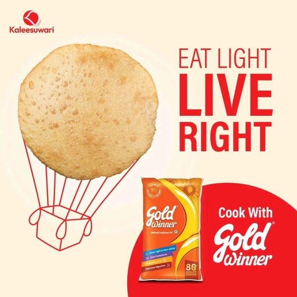 Gold Winner Refined Sunflower Oil - 1 Litre (Pouch)