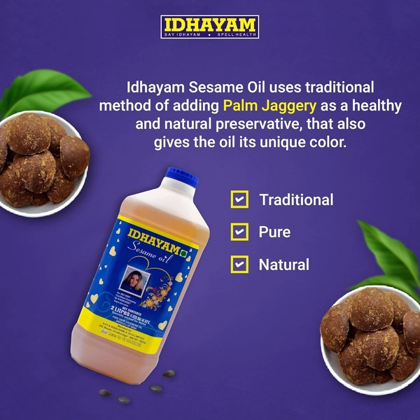 Idhayam Sesame Oil (Gingelly Oil) - 500 ml (Bottle)