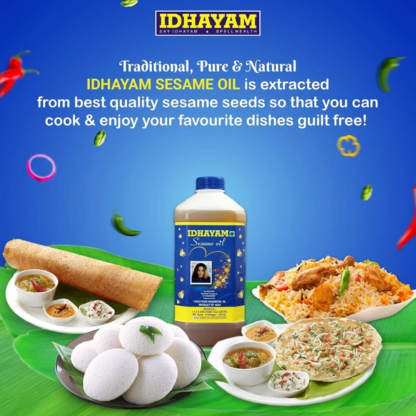 Idhayam Sesame Oil (Gingelly Oil) - 500 ml (Bottle)