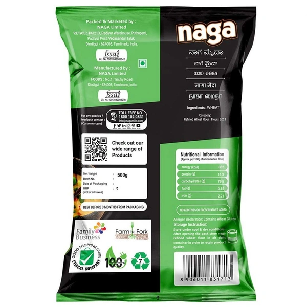 Naga Maida (Refined Wheat Flour) - 500 gm - 