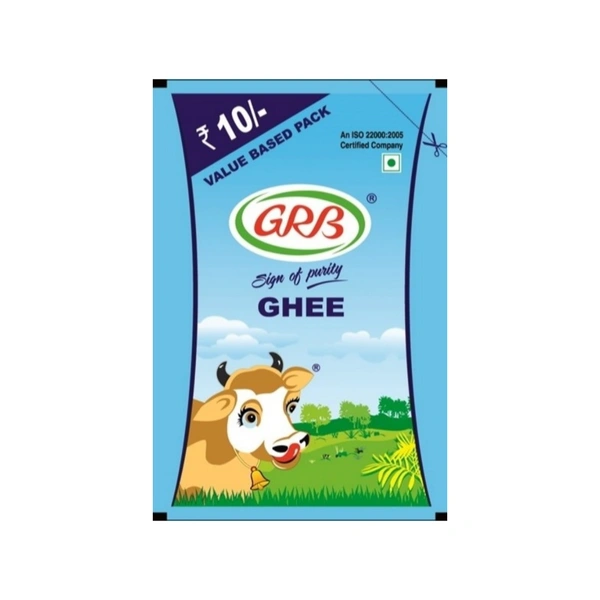 GRB Pure Cow Ghee (Pouch) - Rs. 10 x 20 Pkts