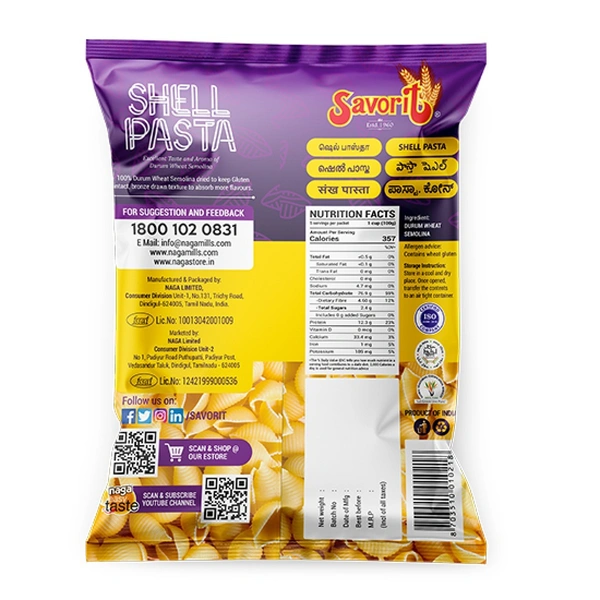 Savorit Shell Pasta - 250 Gm