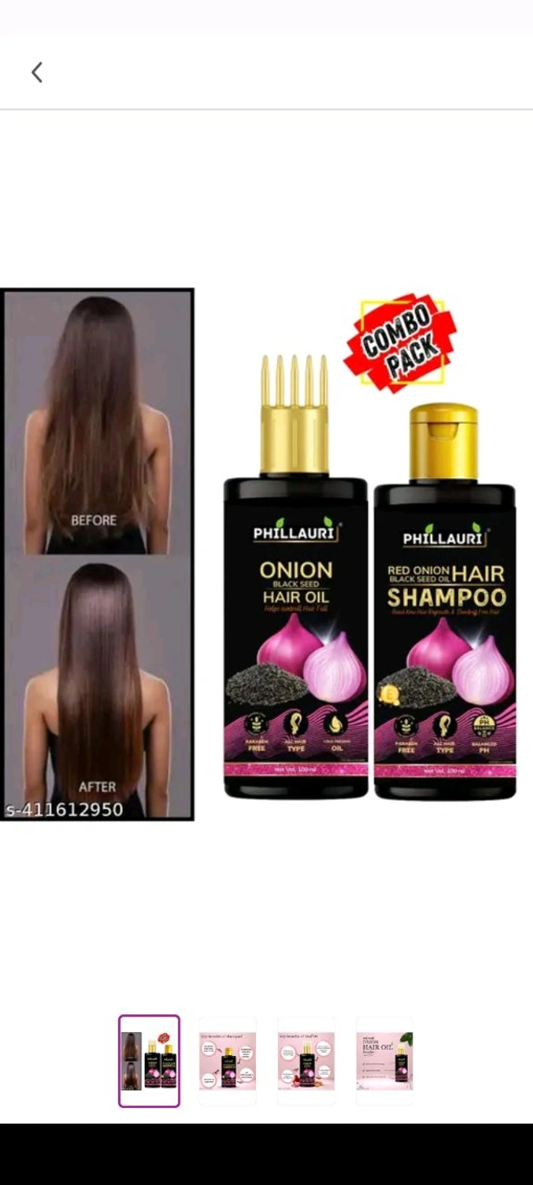 ONION HAIR OIL And Red Onion HAIR SHAMPOO 