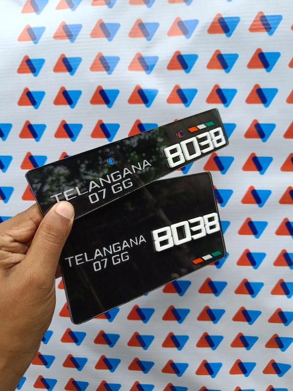 Premium Black Finish Number Plate