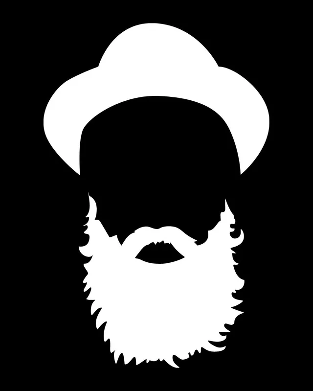 Bearder Man Vinyl Radium Sticker / Beard Man