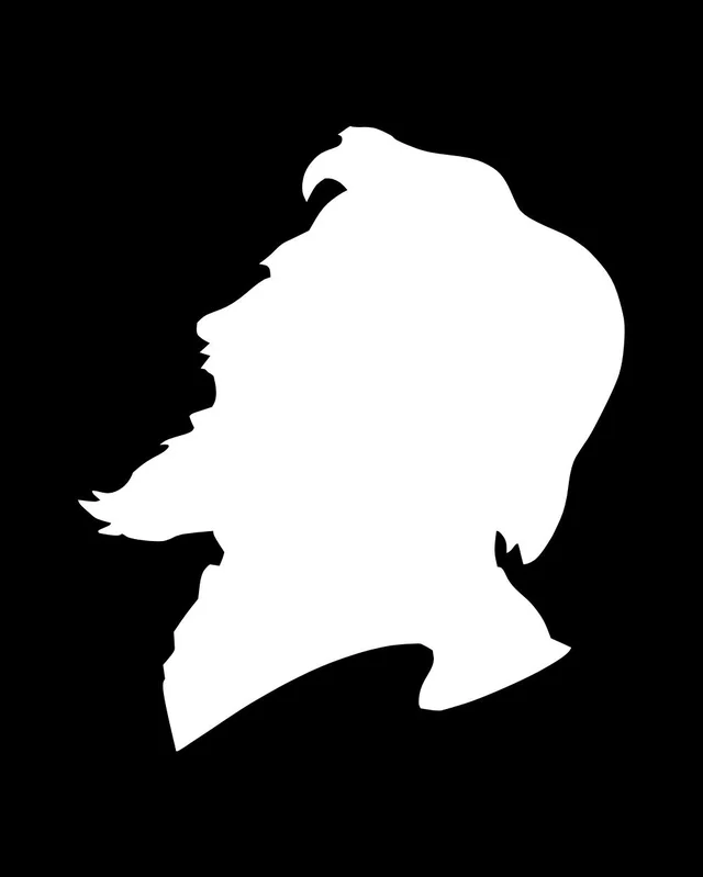 Bearder Man Vinyl Radium Sticker / Beard Man