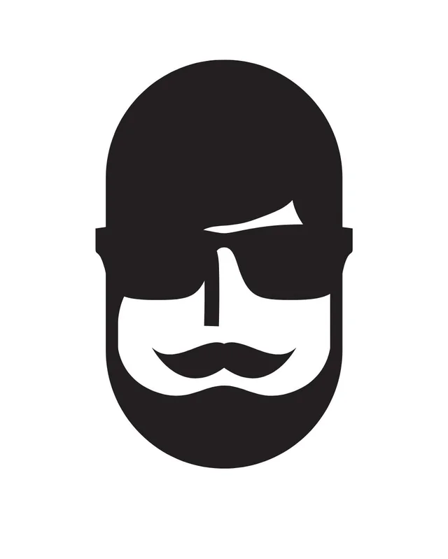Bearder Man Vinyl Radium Sticker / Beard Man