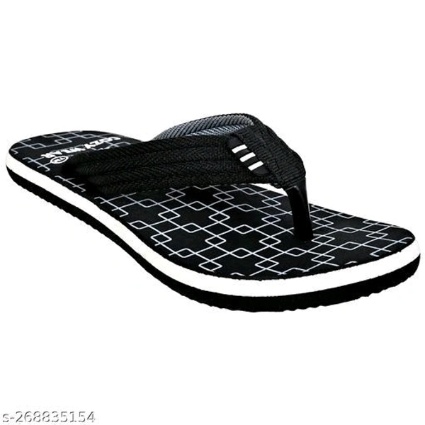 Cozy wear Flip Flops For Men - Black, 6