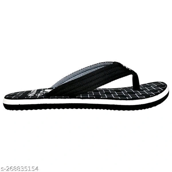 Cozy wear Flip Flops For Men - Black, 7