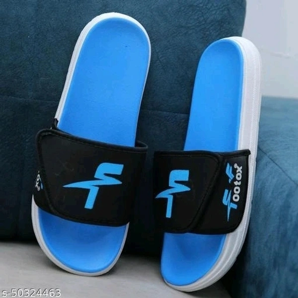 Modern Trendy Men Flip Flops - Blue, 10
