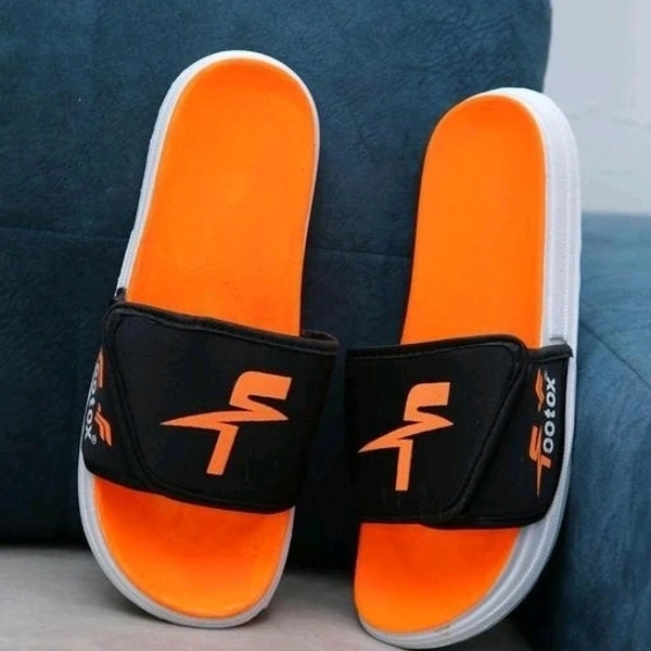 Modern Trendy Men Flip Flops - Red Orange, 9