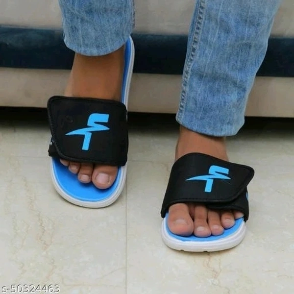 Modern Trendy Men Flip Flops - Blue, 7