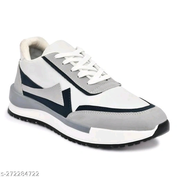 Aadab Fabulous Men Sports Shoes - White, 6