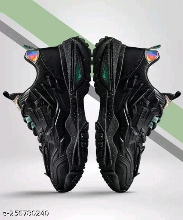 Latest Trendy Men Sports Shoes - Black, 6